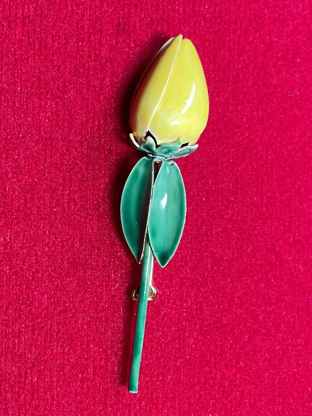 Authentic vintage 1960s botanical flower brooch designed by Sandor Goldberger